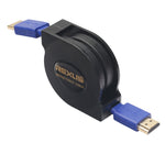 1.8m HDMI 1.4 (1080P) 금도금 커넥터 HDMI 수컷 to HDMI 수컷 자동 감김 평면 케이블, 길이: 1.8m