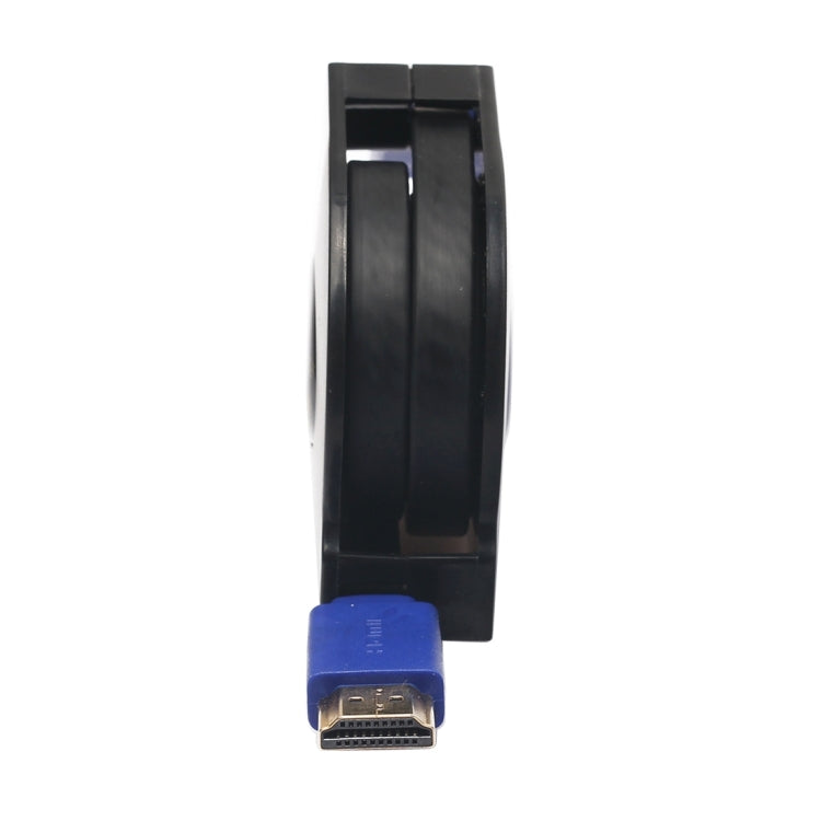 1.8m HDMI 1.4 (1080P) 금도금 커넥터 HDMI 수컷 to HDMI 수컷 자동 감김 평면 케이블, 길이: 1.8m