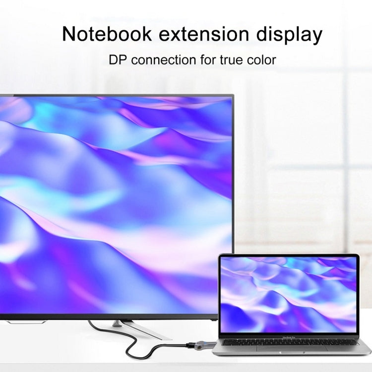 D63A DisplayPort + 미니 DP + USB-C / Type-C 수컷 to HDMI 암컷 3-in-1 어댑터, D63A