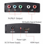 1080P HD HDMI to YPbPr 비디오 및 R/L 오디오 어댑터 컨버터, HDMI to YPbPr+R/L