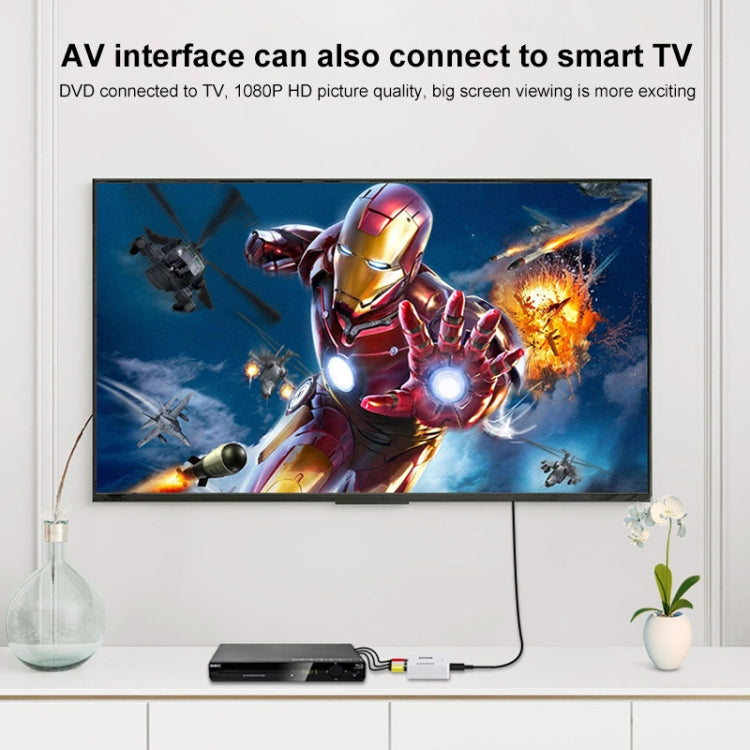 HOWEI HW-2105 미니 AV CVBS/L+R 오디오 to HDMI 컨버터 어댑터, 1080P 스케일러 지원, HW-2105 AV to HDMI