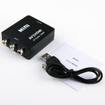 HOWEI HW-2105 미니 AV CVBS/L+R 오디오 to HDMI 컨버터 어댑터, 1080P 스케일러 지원, HW-2105 AV to HDMI
