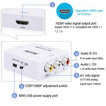 HOWEI HW-2105 미니 AV CVBS/L+R 오디오 to HDMI 컨버터 어댑터, 1080P 스케일러 지원, HW-2105 AV to HDMI