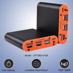 OPT882-KVM HDMI 익스텐더 (수신기 & 송신기) USB 포트 및 KVM 기능이 있는 광섬유 익스텐더, 전송 거리: 20KM, OPT882-KVM
