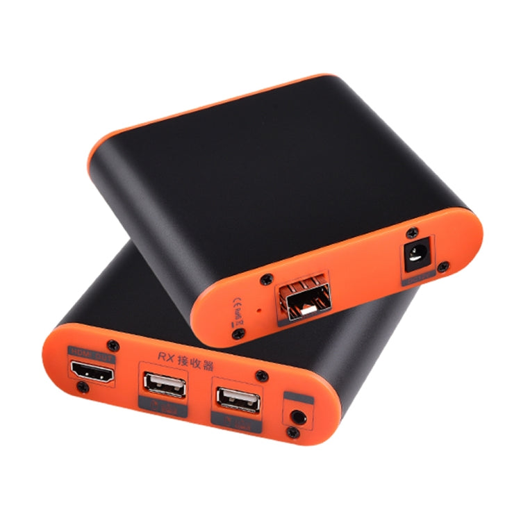 OPT882-KVM HDMI 익스텐더 (수신기 & 송신기) USB 포트 및 KVM 기능이 있는 광섬유 익스텐더, 전송 거리: 20KM, OPT882-KVM