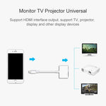 iPhone용 8핀 to HDMI HDTV 프로젝터 비디오 어댑터 케이블, iPhone 8핀용