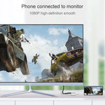 iPhone용 8핀 to HDMI HDTV 프로젝터 비디오 어댑터 케이블, iPhone 8핀용