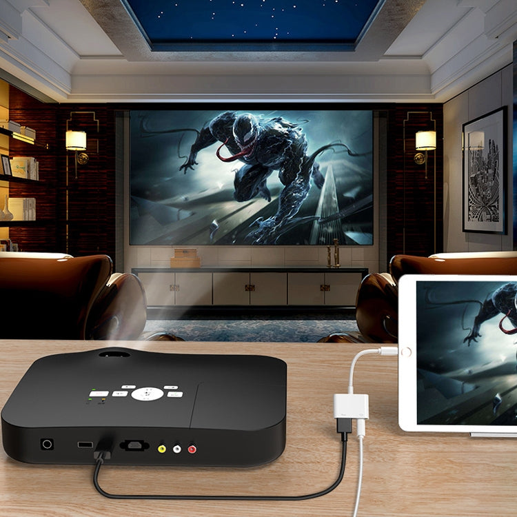 iPhone용 8핀 to HDMI HDTV 프로젝터 비디오 어댑터 케이블, iPhone 8핀용
