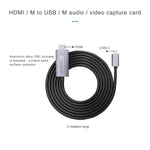 Z36A HDMI 수컷 to USB-C / 타입-C 수컷 HD 비디오 캡처 카드, 케이블 길이: 2m, HDMI to 타입-C