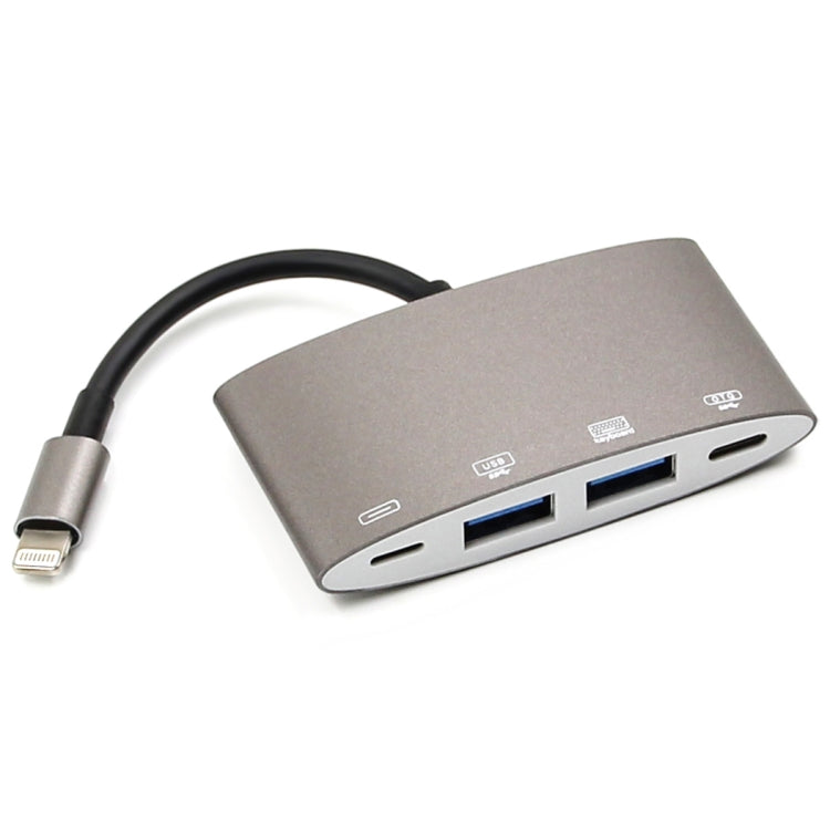 1040KEY 8핀 to USB + 타입-C / USB-C + OTG 다기능 변환 어댑터, 1040KEY