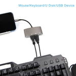 1040KEY 8핀 to USB + 타입-C / USB-C + OTG 다기능 변환 어댑터, 1040KEY