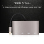 1040KEY 8핀 to USB + 타입-C / USB-C + OTG 다기능 변환 어댑터, 1040KEY