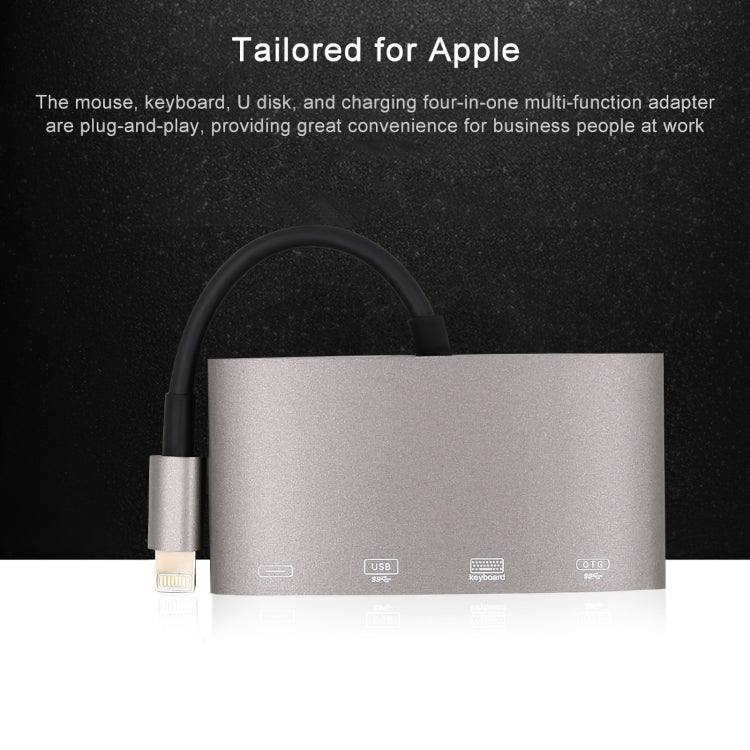 1040KEY 8핀 to USB + 타입-C / USB-C + OTG 다기능 변환 어댑터, 1040KEY