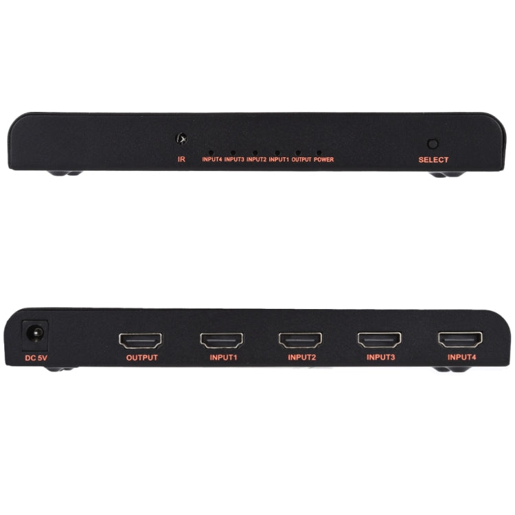 4대1 4K/60Hz HDMI 2.0 스위치 리모컨 포함, 유럽 플러그, 4대1