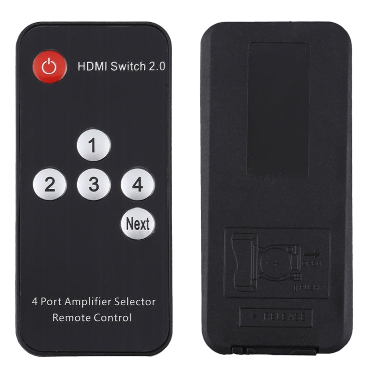 4대1 4K/60Hz HDMI 2.0 스위치 리모컨 포함, 유럽 플러그, 4대1