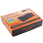4대1 4K/60Hz HDMI 2.0 스위치 리모컨 포함, 유럽 플러그, 4대1