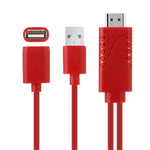 USB 수컷 + USB 2.0 암컷 to HDMI 폰 to HDTV 어댑터 케이블