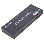 HDMI 4x2 매트릭스 스위처 / 스플리터 리모컨 포함, ARC / MHL / 4Kx2K / 3D 지원, HDMI 입력 4포트, HDMI 출력 2포트, ARC / MHL / 4Kx2K / 3D 지원