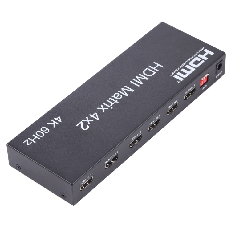 HDMI 4x2 매트릭스 스위처 / 스플리터 리모컨 포함, ARC / MHL / 4Kx2K / 3D 지원, HDMI 입력 4포트, HDMI 출력 2포트, ARC / MHL / 4Kx2K / 3D 지원