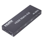 HDMI 4x2 매트릭스 스위처 / 스플리터 리모컨 포함, ARC / MHL / 4Kx2K / 3D 지원, HDMI 입력 4포트, HDMI 출력 2포트, ARC / MHL / 4Kx2K / 3D 지원