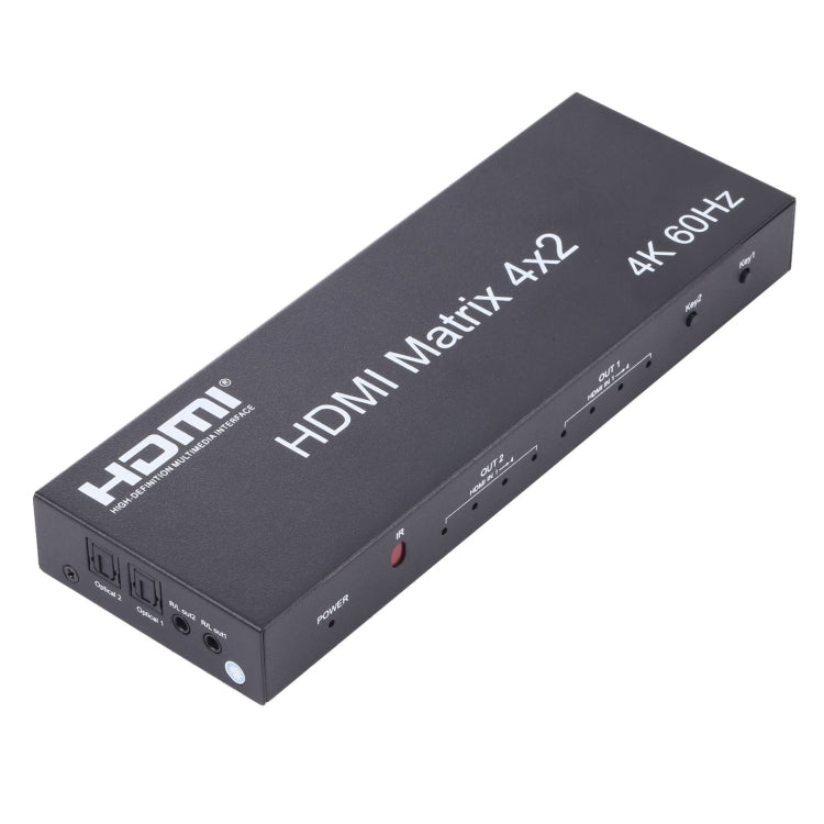 HDMI 4x2 매트릭스 스위처 / 스플리터 리모컨 포함, ARC / MHL / 4Kx2K / 3D 지원, HDMI 입력 4포트, HDMI 출력 2포트, ARC / MHL / 4Kx2K / 3D 지원