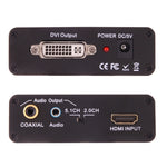 NEWKENG X5 HDMI to DVI 오디오 3.5mm 동축 출력 비디오 컨버터, EU 플러그, X5 HDMI to DVI 오디오 포함