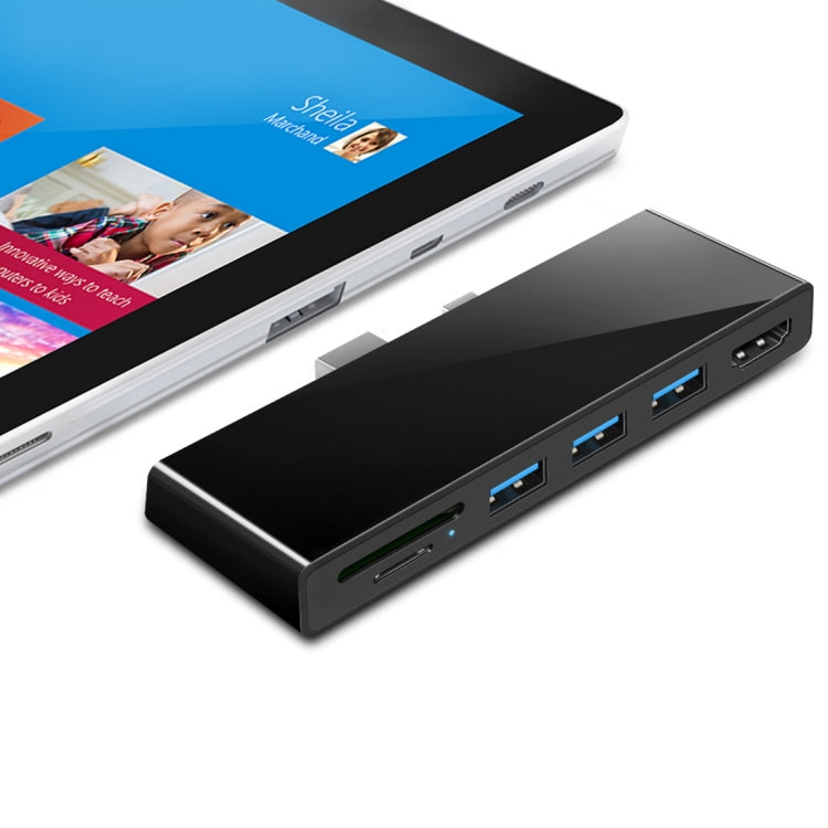 ROCKETEK SK-S5H 3 x USB 3.0 + HDMI + SD / TF 메모리 카드 리더 허브 4K HDMI 어댑터, SK-S5H
