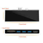 ROCKETEK SK-S5H 3 x USB 3.0 + HDMI + SD / TF 메모리 카드 리더 허브 4K HDMI 어댑터, SK-S5H