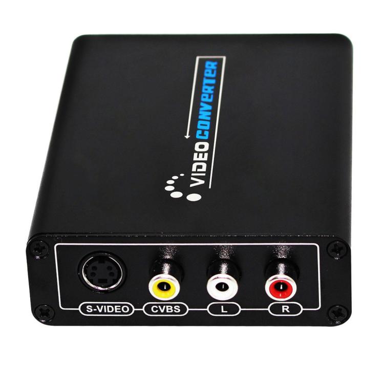 HDMI to 컴포지트 / AV S-비디오 컨버터 RCA CVBS/L/R 비디오 컨버터 어댑터, EU 플러그, HDMI to AV + S-비디오