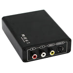 HDMI to 컴포지트 / AV S-비디오 컨버터 RCA CVBS/L/R 비디오 컨버터 어댑터, EU 플러그, HDMI to AV + S-비디오