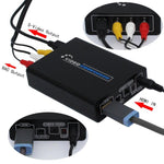 HDMI to 컴포지트 / AV S-비디오 컨버터 RCA CVBS/L/R 비디오 컨버터 어댑터, EU 플러그, HDMI to AV + S-비디오