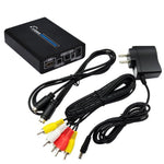 HDMI to 컴포지트 / AV S-비디오 컨버터 RCA CVBS/L/R 비디오 컨버터 어댑터, EU 플러그, HDMI to AV + S-비디오