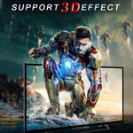 ROCKETEK HDMI01Y-2 HDMI 2.0 4K 30Hz 3D HD 금도금 커넥터 HDMI 케이블 모든 HDMI 기기용, 길이: 2m