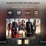 ROCKETEK HDMI01Y-2 HDMI 2.0 4K 30Hz 3D HD 금도금 커넥터 HDMI 케이블 모든 HDMI 기기용, 길이: 2m