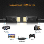 ROCKETEK HDMI01Y-2 HDMI 2.0 4K 30Hz 3D HD 금도금 커넥터 HDMI 케이블 모든 HDMI 기기용, 길이: 2m