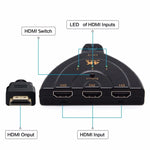 3 in 1 HDMI 입력 4K x 2K HDTV 피그테일 스위치 어댑터 HDMI 스플리터, 1 in 3