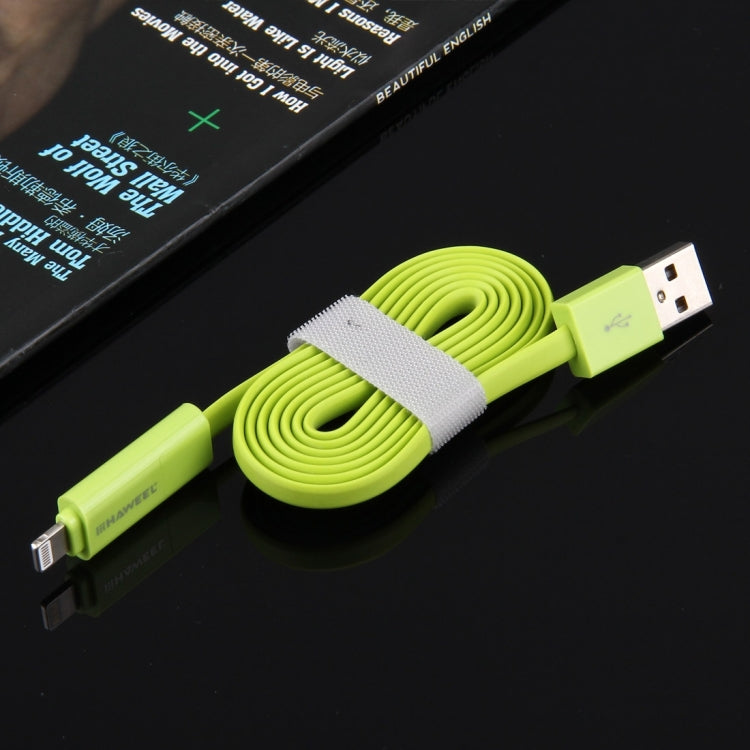 HAWEEL 1m 2 in 1 마이크로 USB & 8핀 to USB 데이터 동기화 충전 케이블, 두 커넥터가 있는 2 in 1 케이블