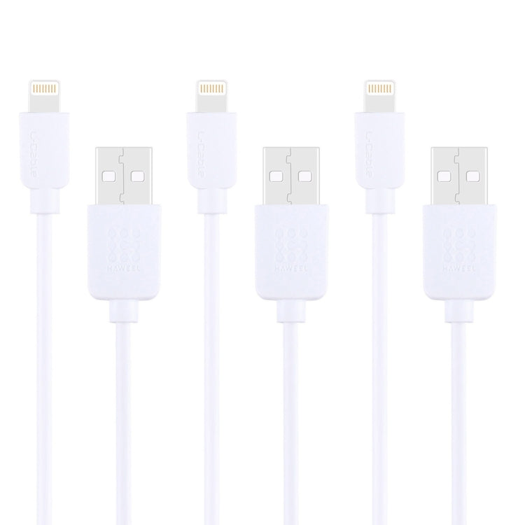 3개 HAWEEL 1m 고속 8핀 to USB 동기화 및 충전 케이블 키트 아이폰, 아이패드용, 3개