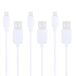 3개 HAWEEL 1m 고속 8핀 to USB 동기화 및 충전 케이블 키트 아이폰, 아이패드용, 3개