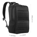HAWEEL 14W 태양광 패널 파워 백팩 노트북 가방, 손잡이 및 5V / 2.1A 최대 USB 충전 포트 포함, 14W 백팩