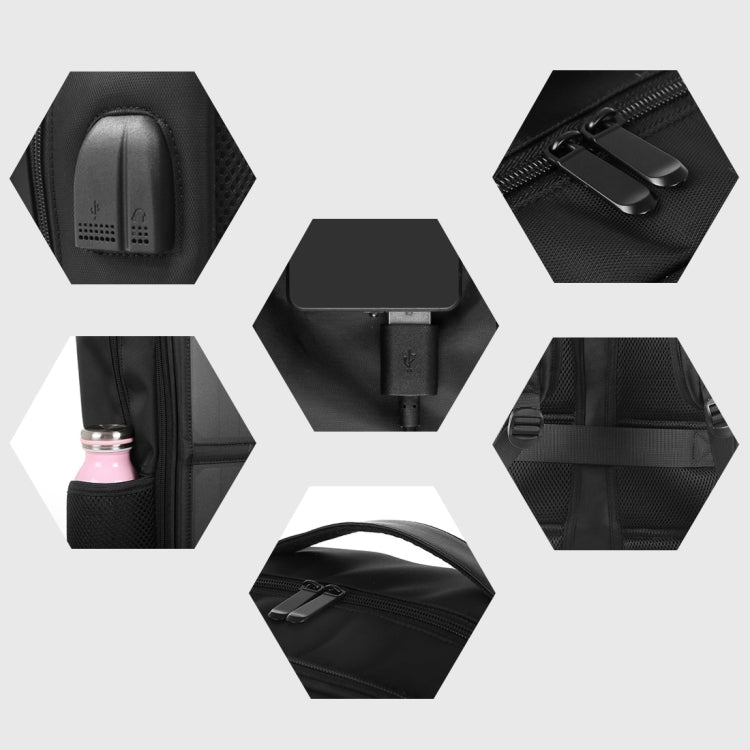 HAWEEL 14W 태양광 패널 파워 백팩 노트북 가방, 손잡이 및 5V / 2.1A 최대 USB 충전 포트 포함, 14W 백팩