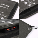 HAWEEL 28W 접이식 태양광 패널 충전기, 5V 3A 최대 듀얼 USB 포트, 28W 패널(B)