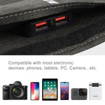 HAWEEL 28W 접이식 태양광 패널 충전기, 5V 3A 최대 듀얼 USB 포트, 28W 패널(B)