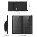 HAWEEL 12W 2패널 접이식 태양광 패널 충전 가방 5V / 3.1A 최대 듀얼 USB 포트, QC3.0 및 AFC 지원, 12W 2패널