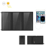 HAWEEL 18W 3패널 접이식 태양광 패널 충전기 가방, 5V / 3.1A 최대 듀얼 USB 포트 지원, QC3.0 및 AFC 지원, 18W 3패널
