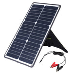 HAWEEL 휴대용 20W 단결정 실리콘 태양광 패널 충전기, USB 포트 및 홀더, 타이거 클립 포함, QC3.0 및 AFC 지원