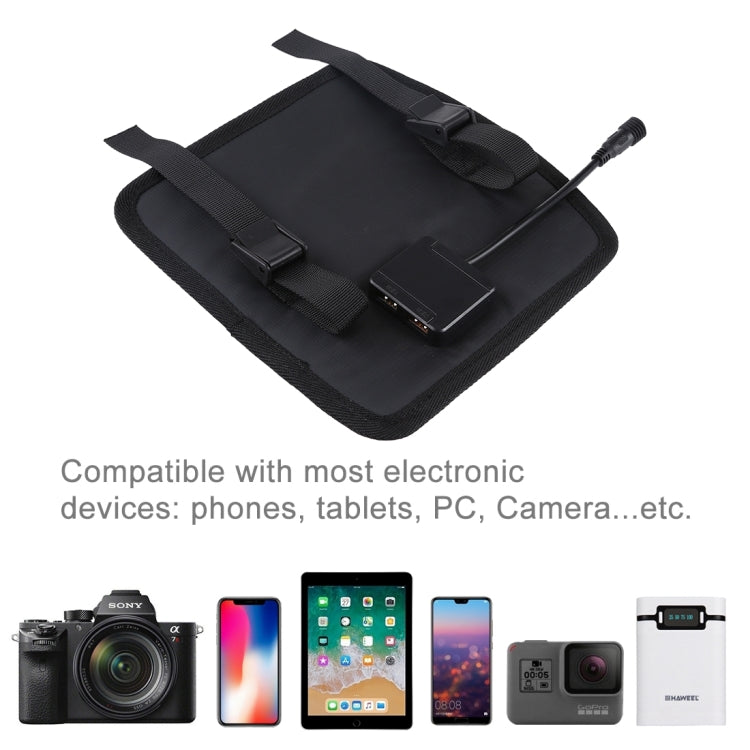 HAWEEL 28W 접이식 우산형 태양광 패널 충전기, 5V 3A 최대 듀얼 USB 포트 지원, QC3.0 / FCP / SCP / AFC / SFCP 프로토콜 지원