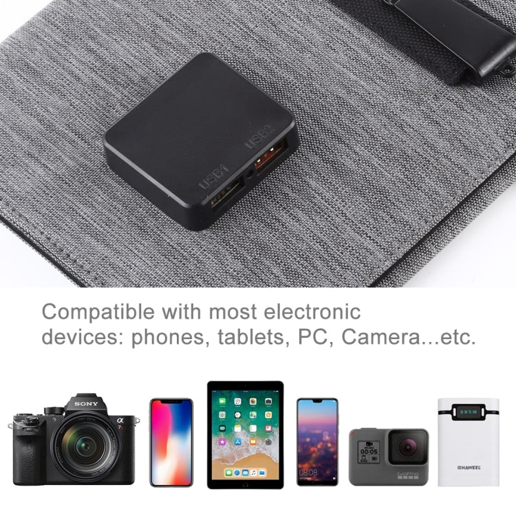 HAWEEL 21W 초박형 3단 접이식 5V / 3A 태양광 패널 충전기, 듀얼 USB 포트 지원, QC3.0 및 AFC 지원, 초박형 21W