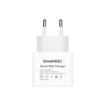 HAWEEL PD 20W 단일 USB-C / Type-C 인터페이스 QC 여행용 충전기, 전체 QC 프로토콜 지원, EU 플러그, QC 충전기 EU 플러그
