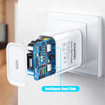 HAWEEL PD 20W 단일 USB-C / Type-C 인터페이스 QC 여행용 충전기, 전체 QC 프로토콜 지원, EU 플러그, QC 충전기 EU 플러그